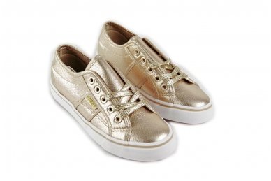 "Auksiniai" suvarstomi medžiaginiai Clibee laisvalaikio batai mergaitėms 2