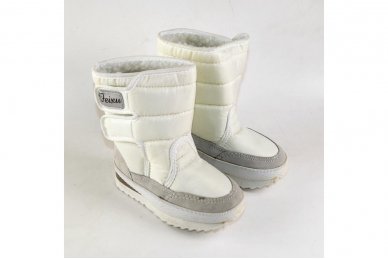 Balti su lipdukais šone pluoštiniai sniego batai su kailiu 2011 2
