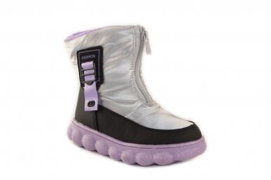 Balti su užtrauktuku Flip žieminiai batai mergaitėms su vilnos kailiu 0297 1