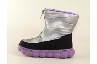 Balti su užtrauktuku Flip žieminiai batai mergaitėms su vilnos kailiu 0297 2