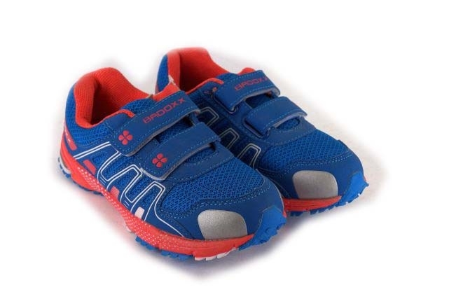 Mėlyni-raudoni BADOXX sportiniai bateliai mergaitėms su lipdukais 2 Mėlyni-raudoni BADOXX sportiniai bateliai mergaitėms su lipdukais 2