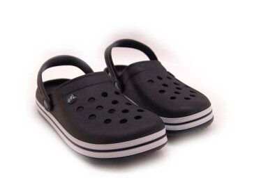 Vyriškos guminės paplūdimio tapkės uždaru priekiu su dirželiu