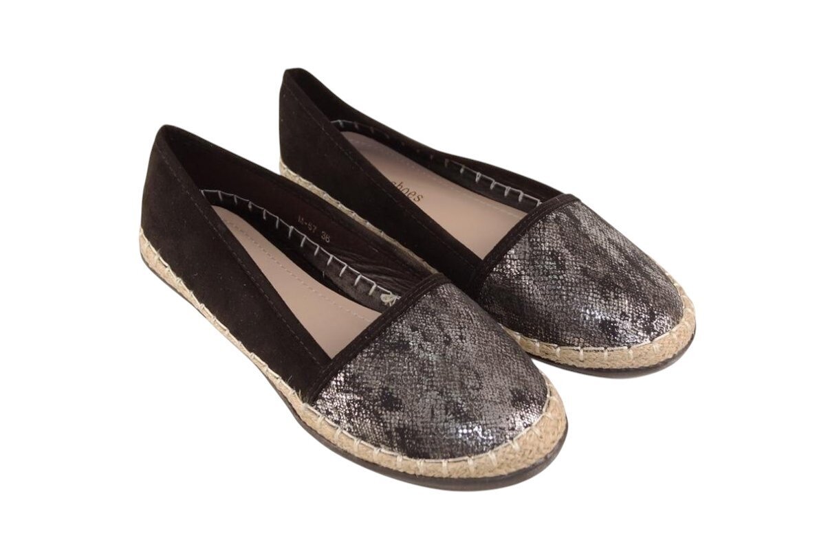 Juodos įspiriamos moteriškos espadrilės 5757 2