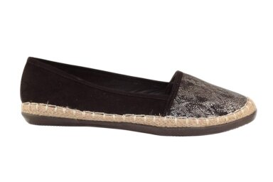 Juodos įspiriamos moteriškos espadrilės 5757 Juodos įspiriamos moteriškos espadrilės 5757