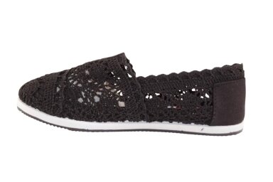 Juodos megzto audinio įspiriamos moteriškos espadrilės Juodos megzto audinio įspiriamos moteriškos espadrilės