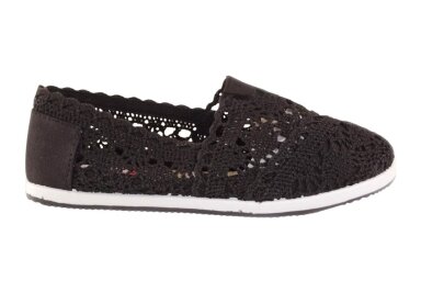 Juodos megzto audinio įspiriamos moteriškos espadrilės Juodos megzto audinio įspiriamos moteriškos espadrilės