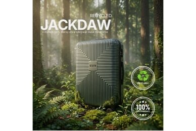 Juodas lagaminas WINGS PC ECO JACKDAW iš perdirbto polikarbonato 9