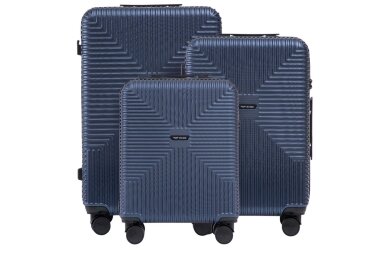 Tamsiai mėlynas lagaminas WINGS PC ECO JACKDAW iš perdirbto polikarbonato 3