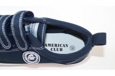 Mėlyni su lipdukais American Club tekstiliniai sportiniai bateliai 3122 3