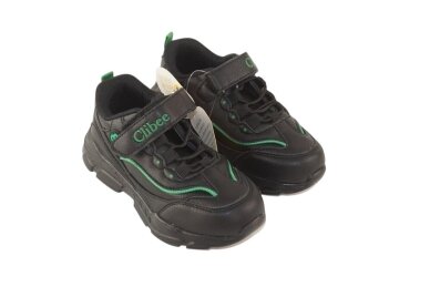 Juodi su lipuku suvarstyti gumyte Clibee sportiniai bateliai berniukams 7935 2