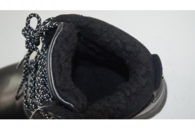 Juodi suvarstomi ArrigoBello žieminiai batai paaugliams su kailiu 9197 3