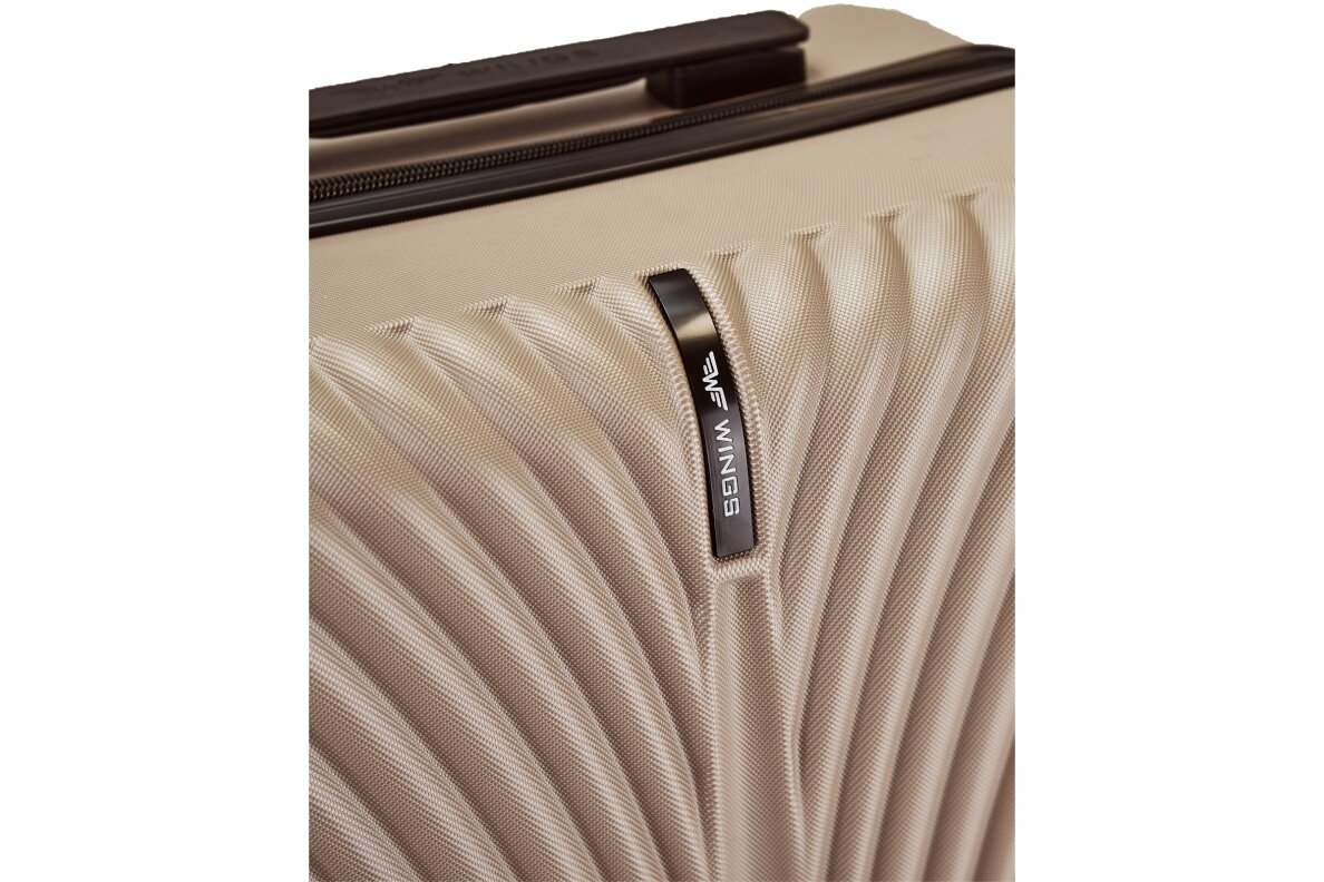 Lagaminas Wings SN121 SWAN smėlio spalvos (beige) iš polikarbonato 4