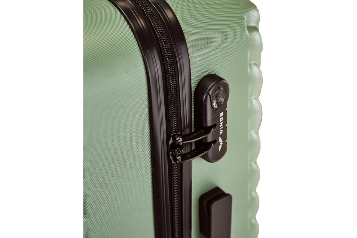 Lagaminas Wings SN121 SWAN žalias (army green) iš polikarbonato 4