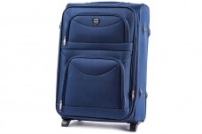 Mėlynas medžiaginis su 2 ratukais lagaminas Wings BS6802-2