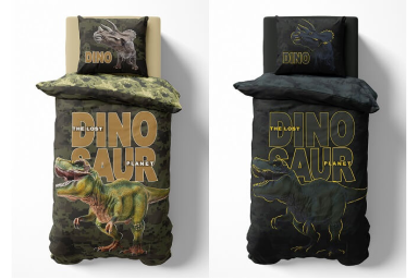 Medvilninė tamsoje šviečianti patalynė Dino 4030