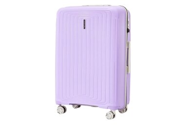 Violetinis lagaminas Wings PUFFIN PFN01 iš polikarbonato