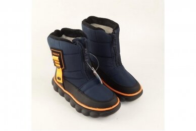 Mėlyni su užtrauktuku Flip žieminiai batai berniukams su vilnos kailiu 0297 3