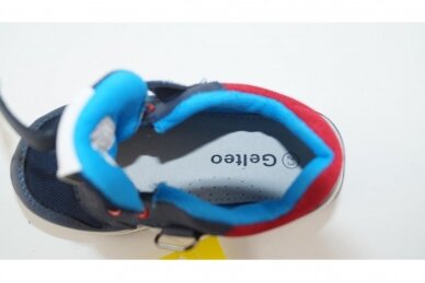 Mėlyni suvarstyti gumyte su lipuku Gelteo laisvalaikio batai berniukams 8601m 3