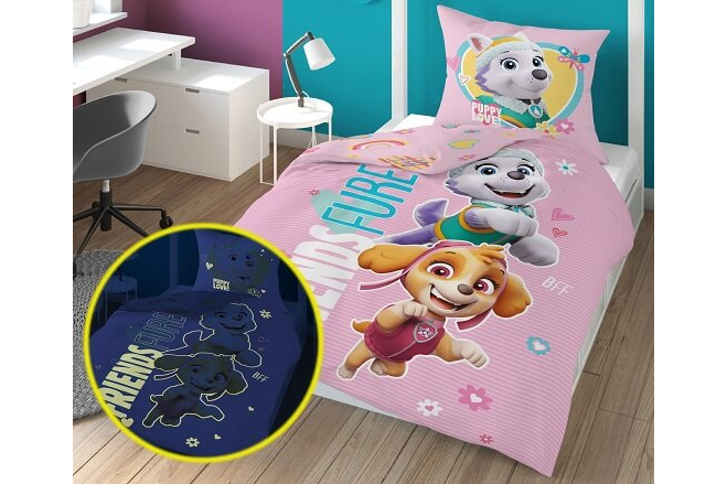 Medvilninė tamsoje šviečianti patalynė Paw Patrol 24 Medvilninė tamsoje šviečianti patalynė Paw Patrol 24