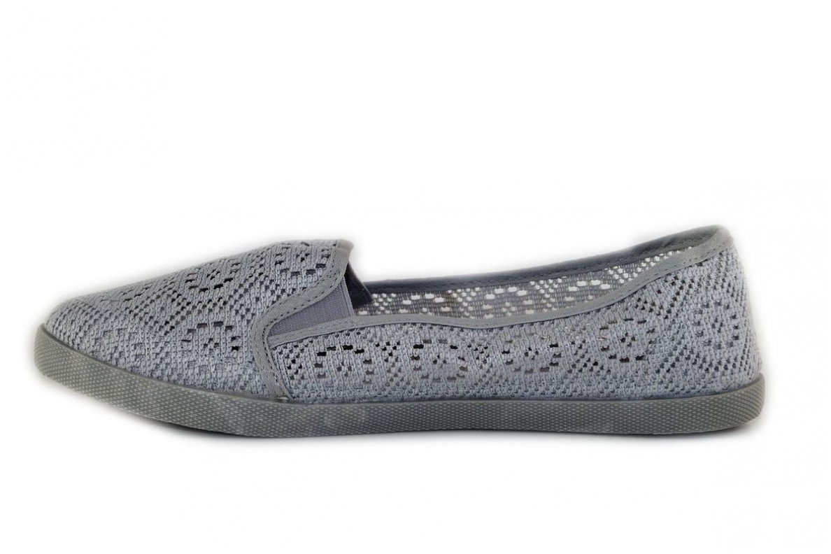 Pilkos nėriniuotos espadrilės mergaitėms 1537 1 Pilkos nėriniuotos espadrilės mergaitėms 1537 1