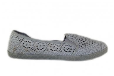 Pilkos nėriniuotos espadrilės mergaitėms 1537