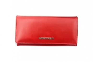 Raudona odinė GREGORIO moteriška piniginė N106 1