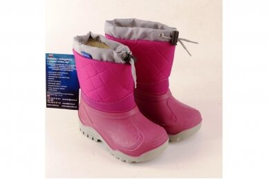 Rožiniai Muflon sniego batai mergaitėms su vilnos kailiu 2