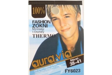 Šiltos termo kojinės paaugliams su frotiniu vidumi aura.via 6023 Šiltos termo kojinės paaugliams su frotiniu vidumi aura.via 6023