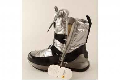 Sidabriniai Clibee žieminiai batai mergaitėms su kailiu 8304 1