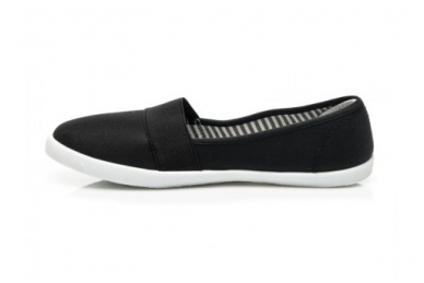 Juodos espadrilės mergaitėms guminiu padu 1