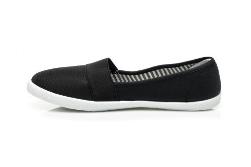 Juodos espadrilės mergaitėms guminiu padu 1