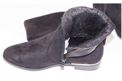 Super ilgi medžiaginiai (veliūriniai) su pašiltinimu ir užtrauktuku šone moteriški batai 0076 4