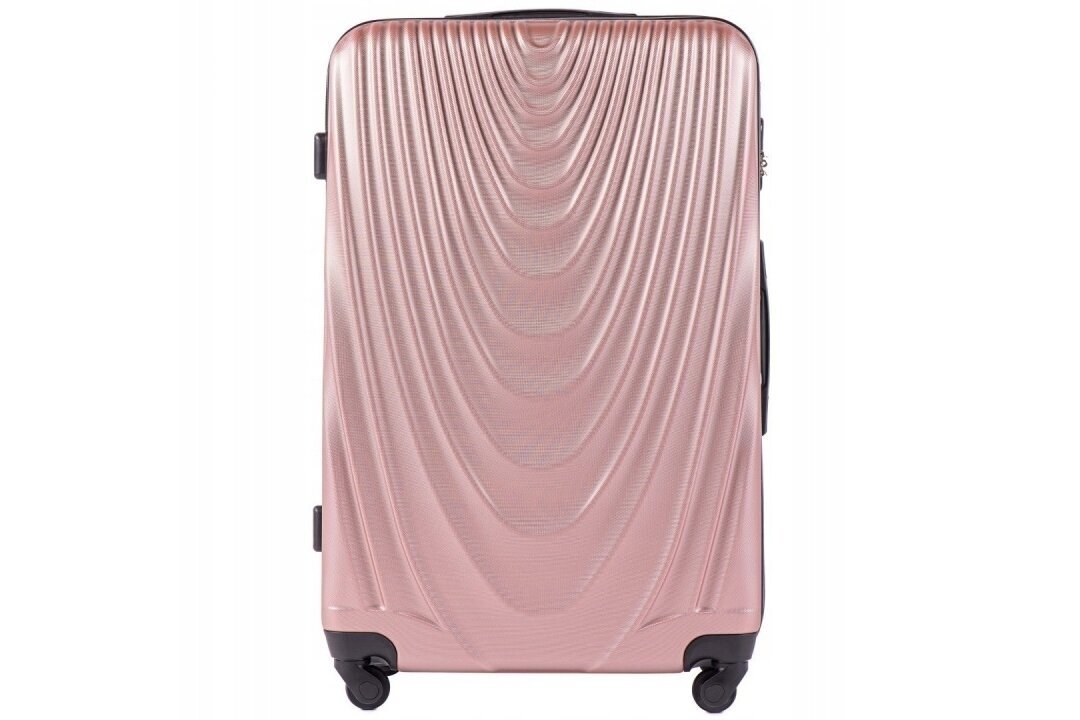 Šviesiai ružavas (rose gold) lagaminas Wings 304ruz 1