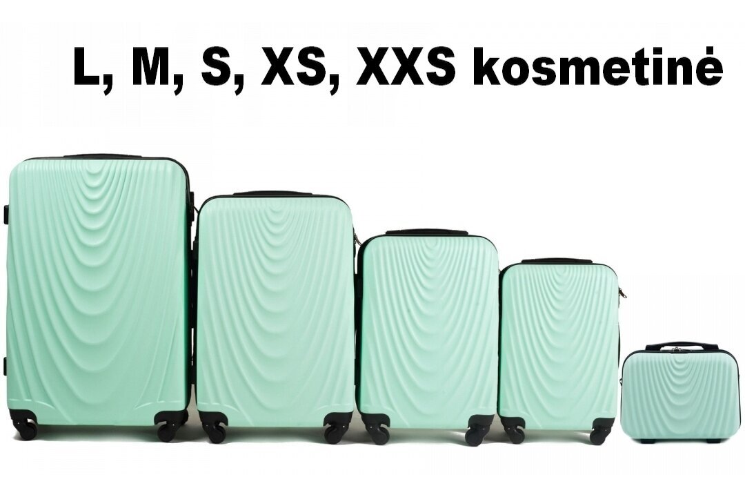 Šviesiai žalias lagaminas Wings 304 2