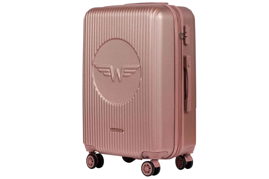 Šviesiai rožinis (rose gold) lagaminas Wings SWL03 Šviesiai rožinis (rose gold) lagaminas Wings SWL03