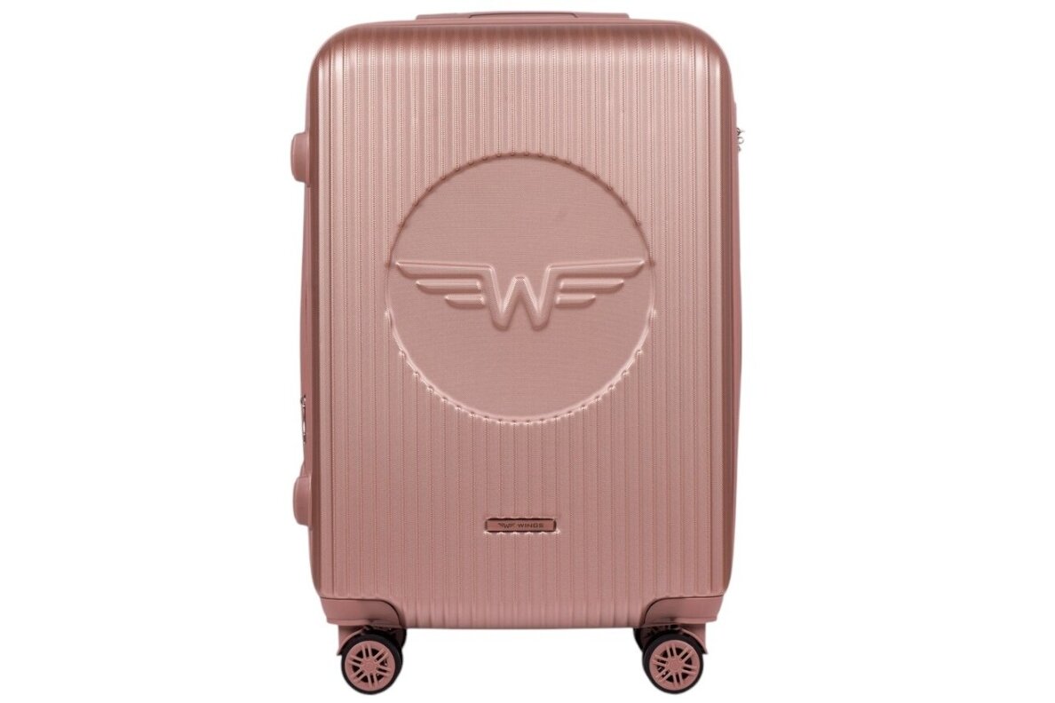 Šviesiai rožinis (rose gold) lagaminas Wings SWL03 1 Šviesiai rožinis (rose gold) lagaminas Wings SWL03 1