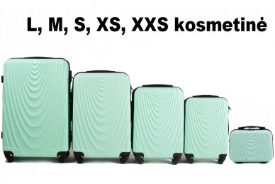 Aukso-oranžinės spalvos lagaminas Wings 304 3