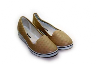 Šviesios espadrilės paaukštinta pakulne guminiu padu 9228g 2