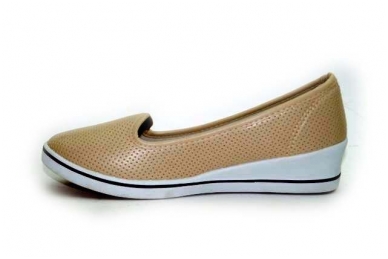 Šviesios espadrilės paaukštinta pakulne guminiu padu 9228g 1