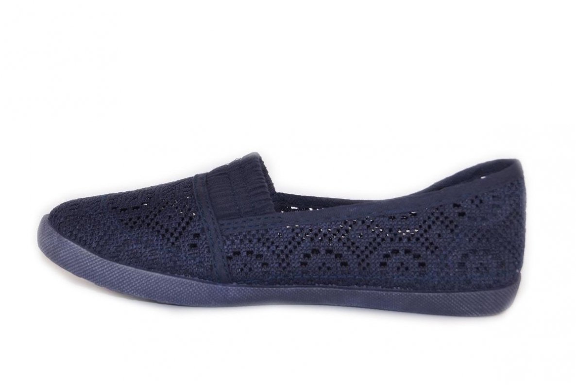 Tamsiai mėlynos nėriniuotos espadrilės mergaitėms 1537 1 Tamsiai mėlynos nėriniuotos espadrilės mergaitėms 1537 1