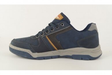 Tamsiai mėlyni suvarstomi vyriški laisvalaikio batai sportiniu padu 1032m 1