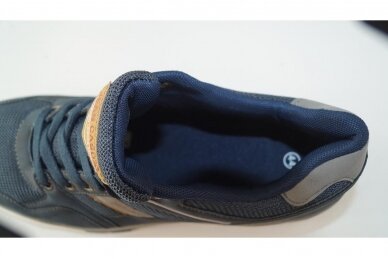 Tamsiai mėlyni suvarstomi vyriški laisvalaikio batai sportiniu padu 1032m 3