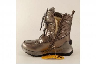 Tamsiai auksiniai Clibee žieminiai batai mergaitėms su kailiu 8304tm 1
