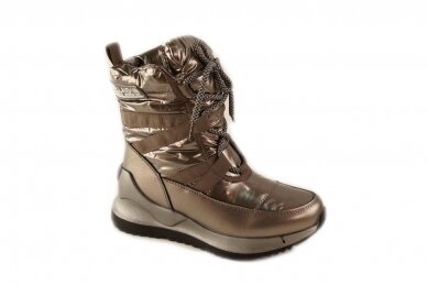 Tamsiai auksiniai Clibee žieminiai batai mergaitėms su kailiu 8304tm
