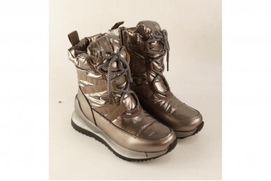 Tamsiai auksiniai Clibee žieminiai batai mergaitėms su kailiu 8304tm 2