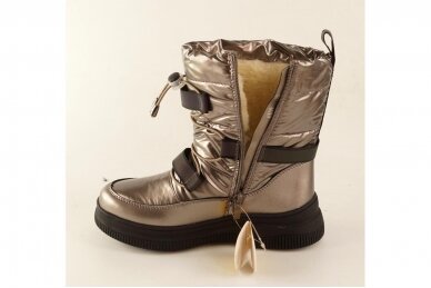 Tamsiai auksiniai Clibee žieminiai batai mergaitėms su kailiu 8309 1