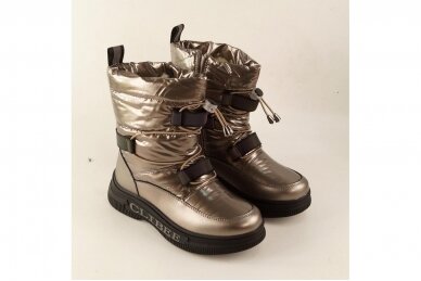 Tamsiai auksiniai Clibee žieminiai batai mergaitėms su kailiu 8309 2