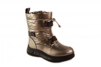 Tamsiai auksiniai Clibee žieminiai batai mergaitėms su kailiu 8309
