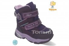 Violetiniai su lipukais Tom.m žieminiai batai mergaitėms su vilnos kailiu 0244
