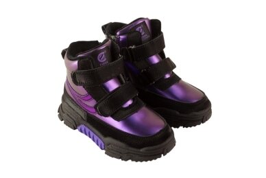 Violetiniai su lipukais Clibee žieminiai batai mergaitėms su kailiu 4300 3 Violetiniai su lipukais Clibee žieminiai batai mergaitėms su kailiu 4300 3